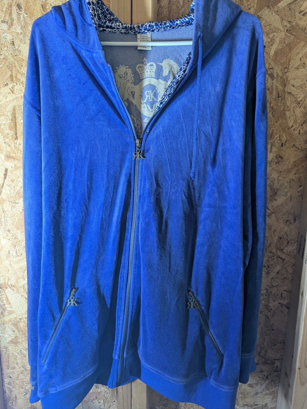 Lavender Velour Zip-Up Hoodie Jacket